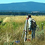 Taking surveys along the Sprague River, Oregon.