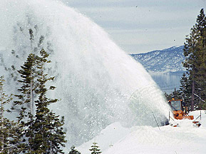 Snow plow along the Mt. Rose Highway