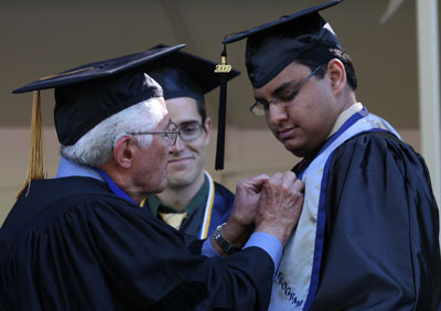 Ashish Francis receiving the Herz Gold Medal, University of Nevada, Reno 2009 Commencement
