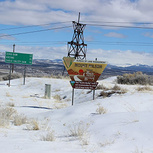 Mt Wilson road sign