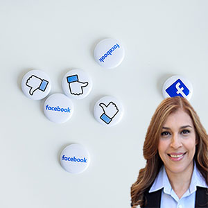 Facebook buttons with Reyna Mendez