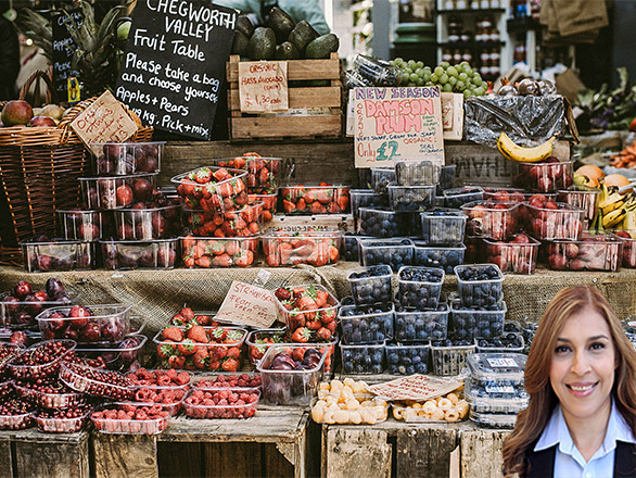 Fruit market with Reyna Mendez