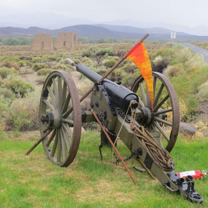 Old cannon at Fort Churchill State Historic Park