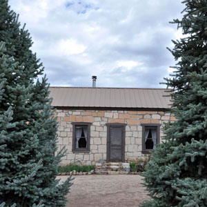 Historical stone cabin at Spring Valley State Park