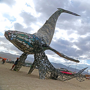 Whale artwork at Burning Man outside of Gerlach, NV