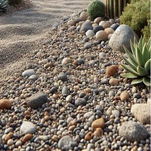 Gravel: Effective for water conservation and preventing soil erosion, particularly useful in arid environments with cacti and other succulents.