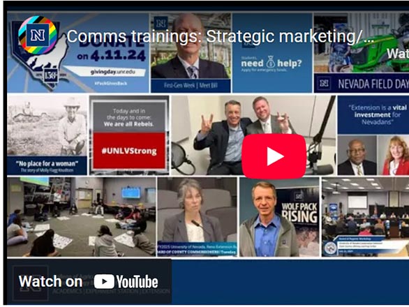 Office Reno Communication CABNR Comms Training: Strategic marketing/communications overview ...