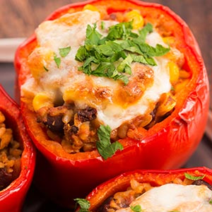 stuffed bell pepper on a plate