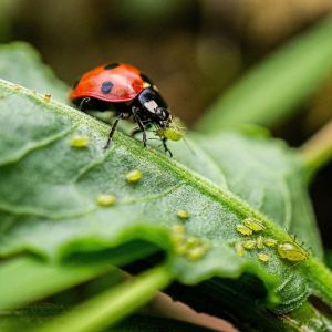 lady bug on leaf