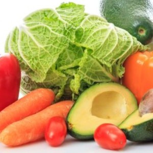 Various vegetables in a pile.