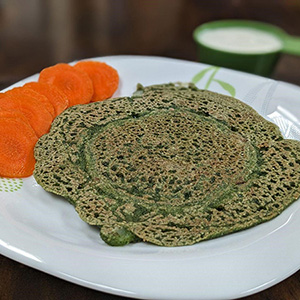 green colored pancake