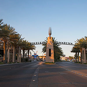 Sign for entering Downtown Boulder City