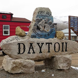 City sign for Dayton, NV