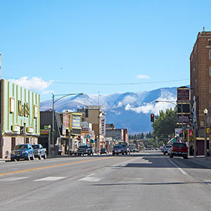 Ely Main Street in Nevada
