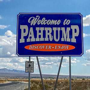 Pahrump road sign