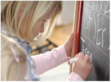 Girl writing