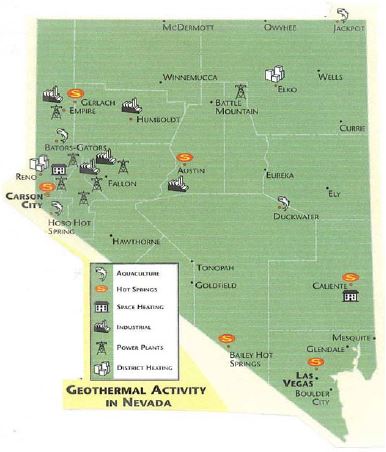 Geothermal activity in Nevada