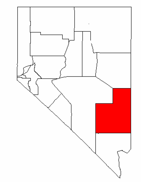 Lincoln County location on Nevada map