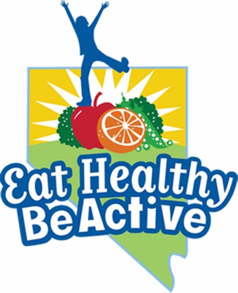 SNAP-Ed logo - State of Nevada outline with Eat Healthy Be Active