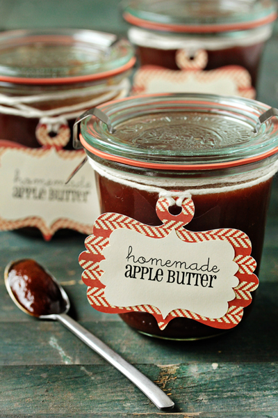 A jar of homemade apple butter