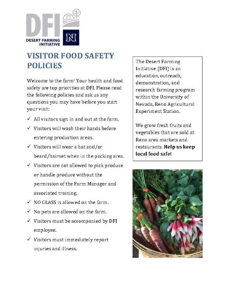 Visitor Food Safety Policies
