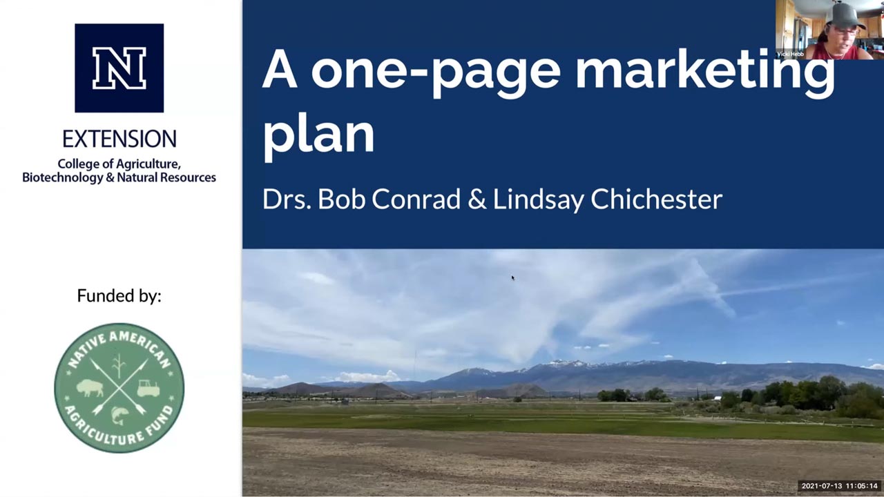 A one-page marketing plan