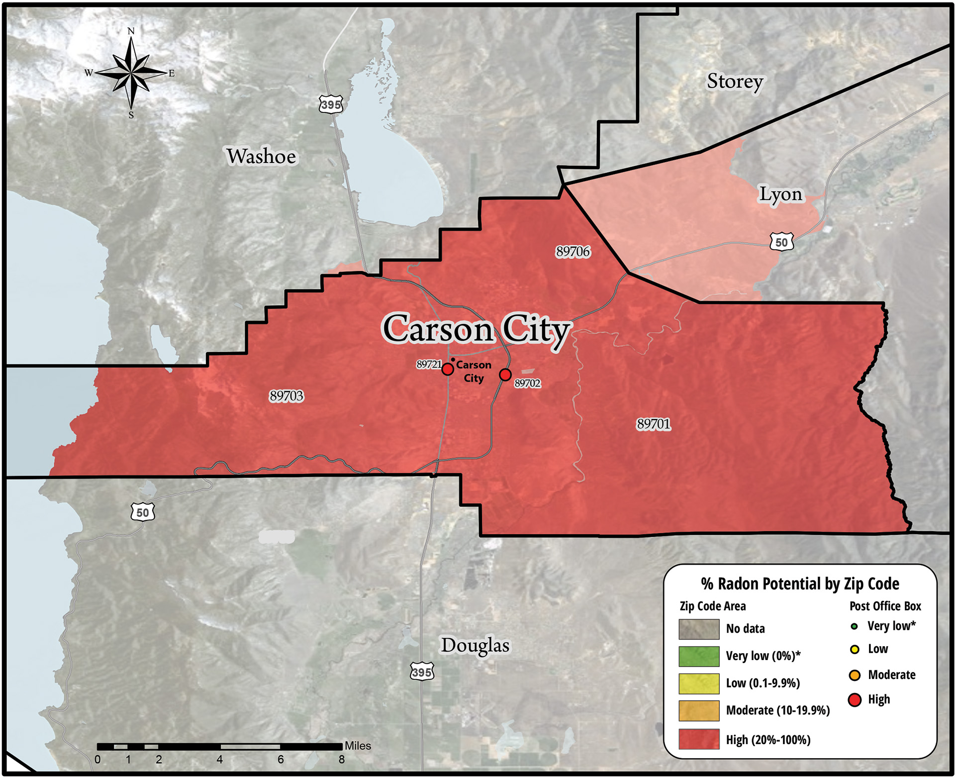 Carson city radon map extension university of nevada reno