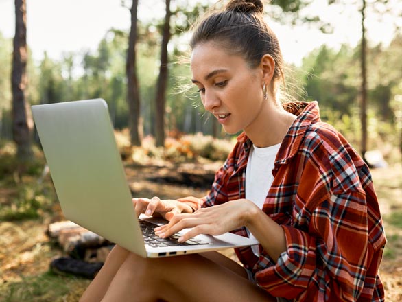 women on laptop computer