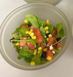 Watermelon, Corn and Feta Salad