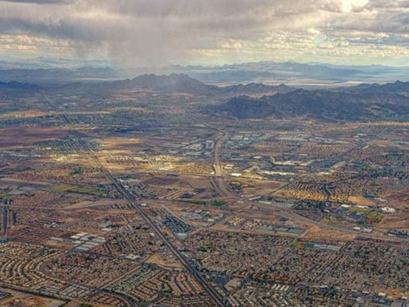 aerial of las vegas