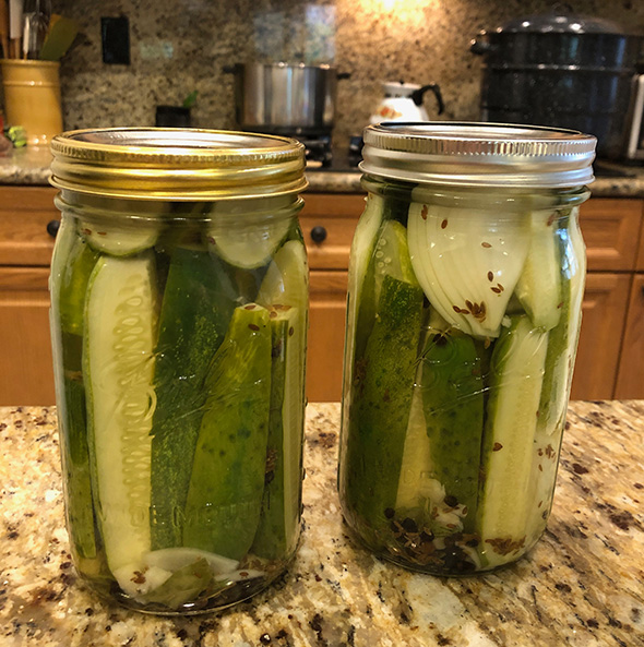  A jar of pickles.