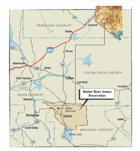 Map of Walker River. 