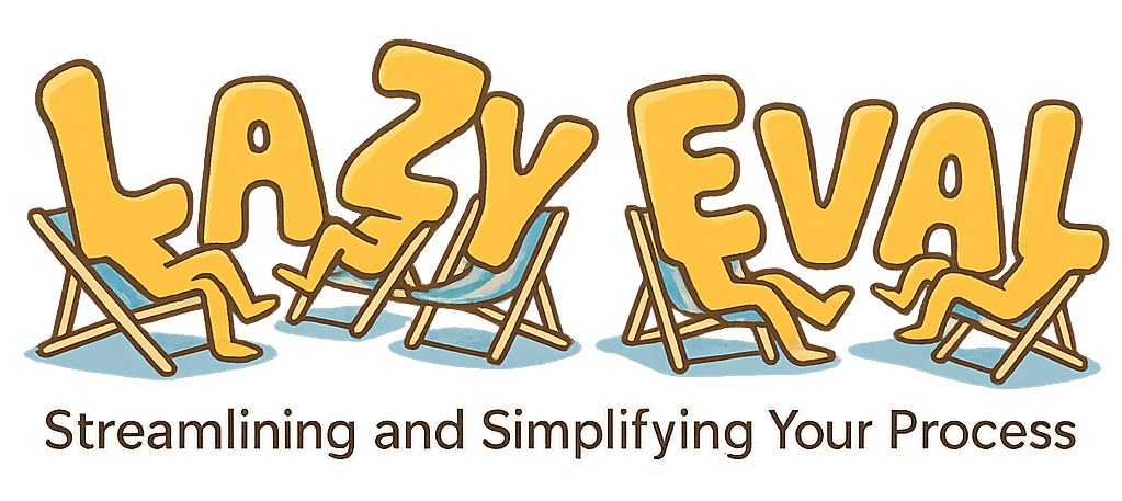 Lazy Evaluation Lettering Lying in Lounge Chairs