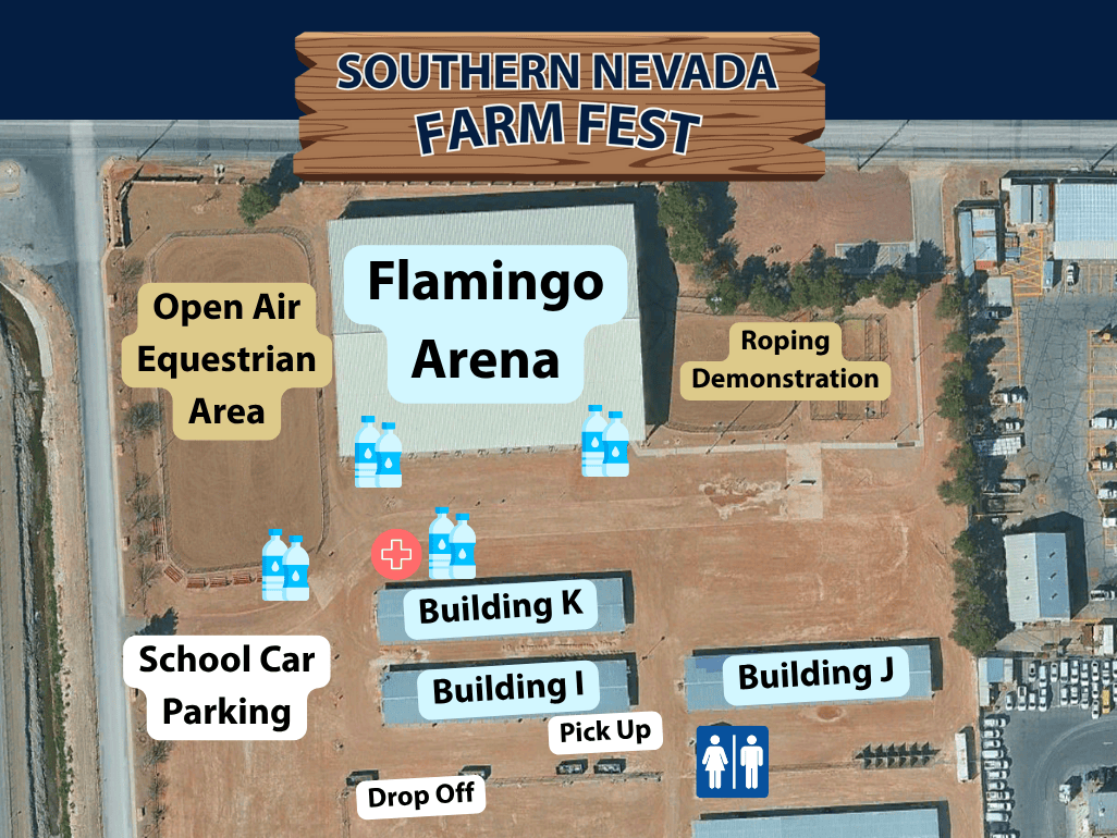 cartoon map of the event areas