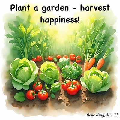 graphic of tomatoes, carrots, and lettuce