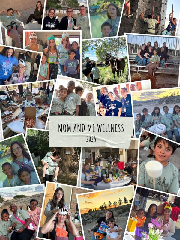 Collage of Mom & Me Wellness Retreat Participants