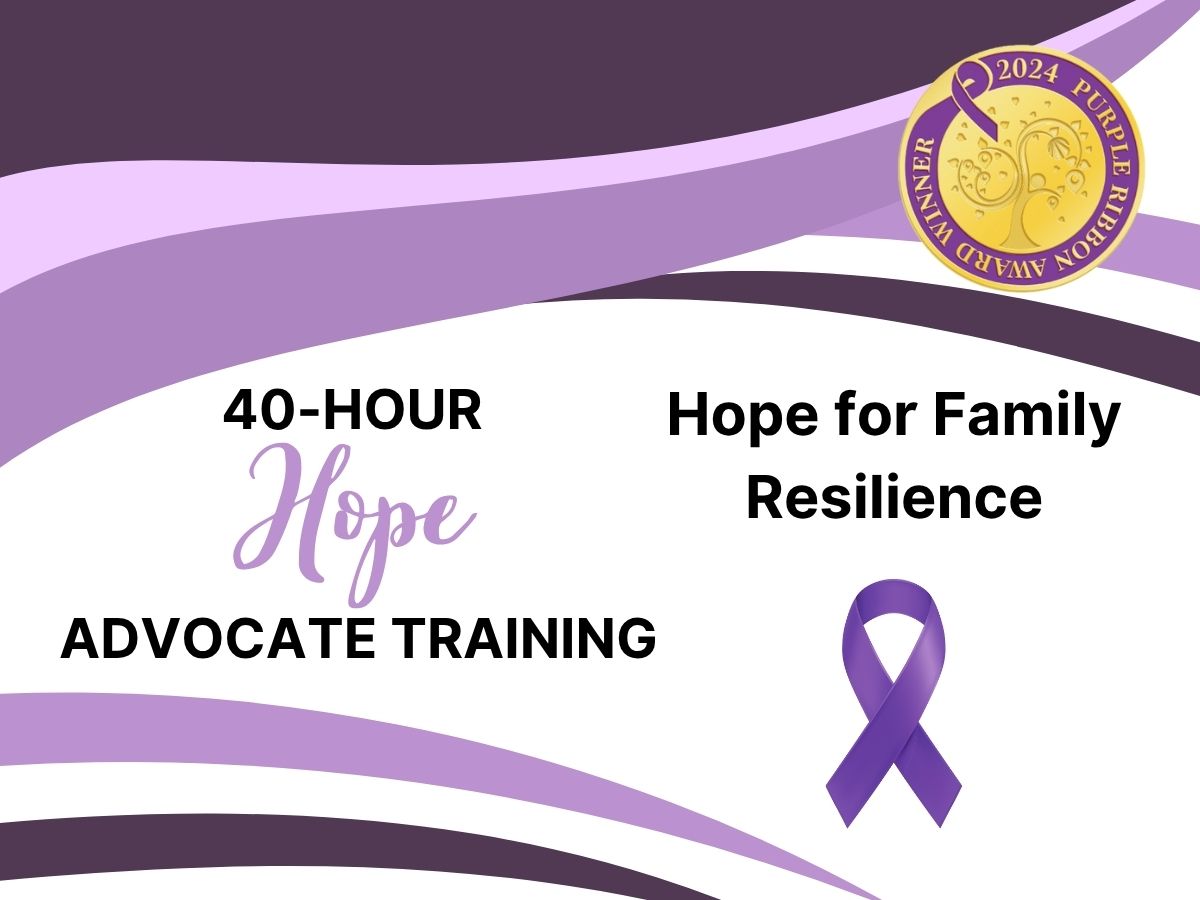 40-Hour Hope Advocate Training Banner