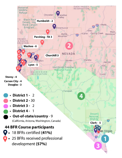 Map of BFR Participants