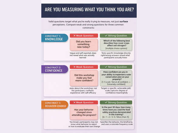 Are You Measuring What You Think You Are? Weak and Strong Questions