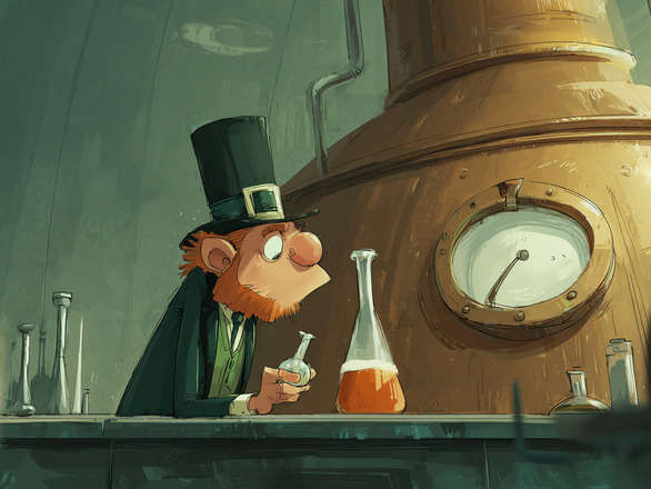 Brewer Examining a Sample
