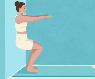 wall squat pose