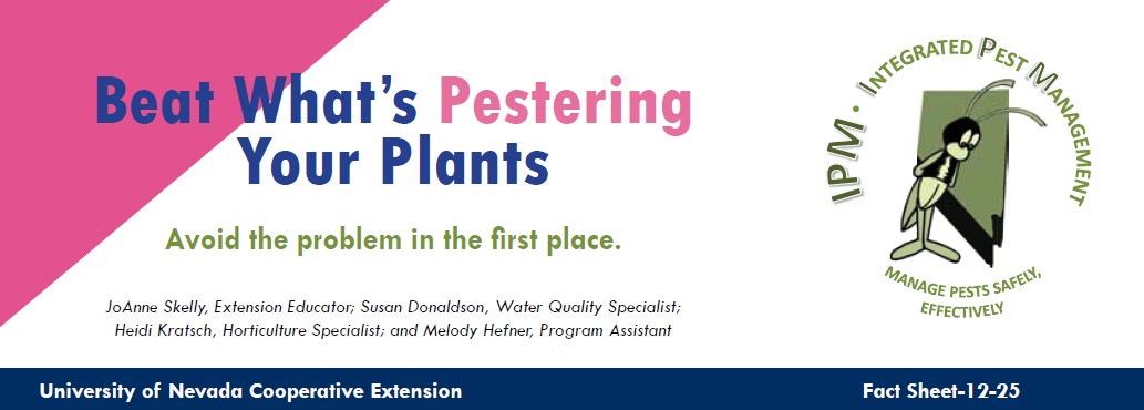 A graphic with pink and white shapes, a bee logo, and text that reads "Beat What's Bothering Your Plant"