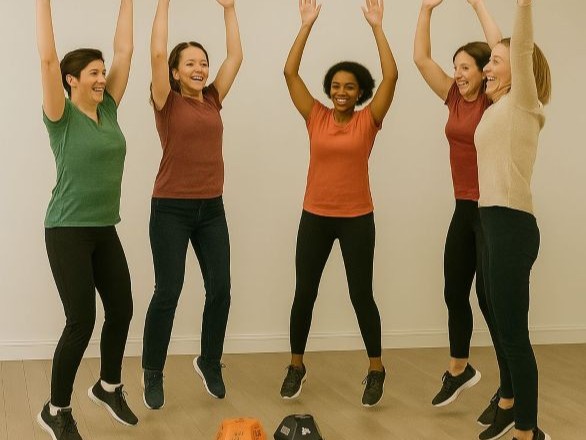group of women doing exercises