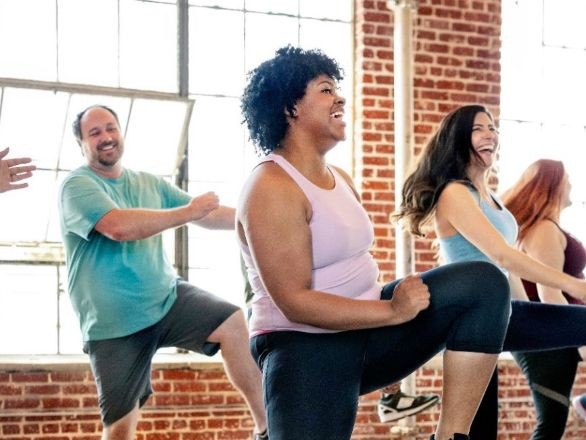group of women doing exercise
