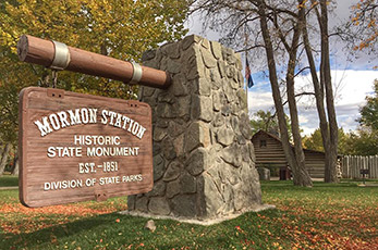 Sign at Mormon Station State Park