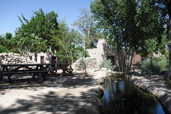 Buildings and canal at Old Las Vegas Mormon Fort