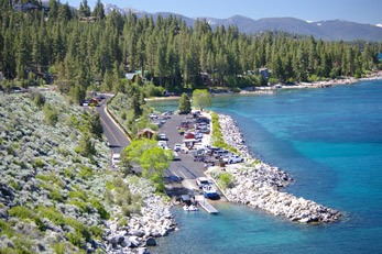 Boat ramp and park at Cave Rock