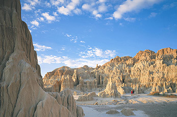 Cathedral Gorge carved out narrow paths in the soft clay