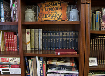 Book shelf at NV State Museum in Carson City
