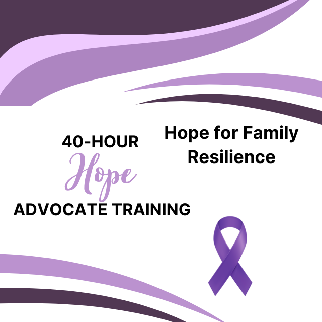The Hope for Family Resilience's 40-Hour H.A.T. logo.
